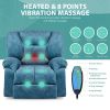 Oversized Recliner Chair Sofa with Massage and Heating