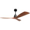 52inch Outdoor Farmhouse Ceiling Fan with Remote Control Solid Wood Fan Blade Reversible Motor