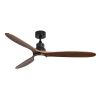 60 Inch Ceiling Fan With Lights 3 Solid Wood Fan Blade Noiseless Reversible Motor Remote Control