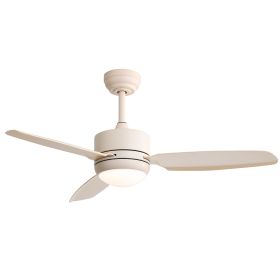 46 Inch Ceiling Fan with Lights 3 ABS Blades 6-speed DC Motor Remote Control for Living Room