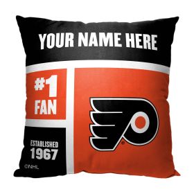 [Personalization Only] OFFICIAL NHL Colorblock Pillow - Philadelphia Flyers