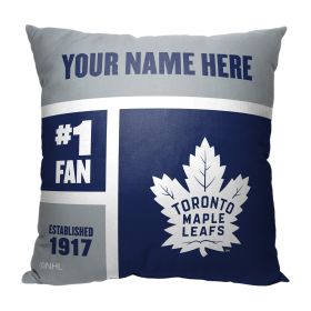 [Personalization Only] OFFICIAL NHL Colorblock Pillow - Toronto Maple Leafs