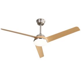 52 Inch Ceiling Fan with 22W LED Light and Remote Control 5 ABS Blades for Living Room