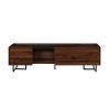 Contemporary Low-Profile TV Stand for TVs up to 65 inches – Dark Walnut