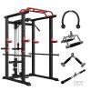 Multi-functional Power Cage,Home Adjustable Pullup Squat Rack 1000Lbs Capacity Comprehensive Fitness Barbell Rack