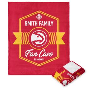 NBA Atlanta Hawks Dominion Personalized Silk Touch Throw Blanket 50X60 Inches