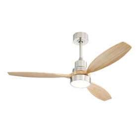 Low Profile 52 Inch Integrated LED Indoor Ceiling Fan with Light Kit and Remote Control for Living Room