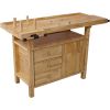 Wood Workbench - Wooden Workbench for Garage Workshop and Home