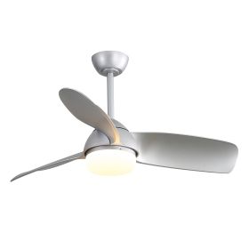 42 Inch Modern ABS Ceiling Fan With 6 Speed Remote Control Dimmable Reversible DC Motor With Light