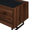 Contemporary Low-Profile TV Stand for TVs up to 65 inches – Dark Walnut