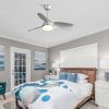 42 Inch Modern ABS Ceiling Fan With 6 Speed Remote Control Dimmable Reversible DC Motor With Light