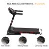 FYC Folding Treadmill for Home - 330 LBS Weight Capacity Running Machine with Incline/Bluetooth;  3.5HP 16KM/H Max Speed Foldable Electric Treadmill E