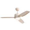 46 Inch Ceiling Fan with Lights 3 ABS Blades 6-speed DC Motor Remote Control for Living Room