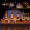 LED Lighted Liquor Bottle Display Shelf, 37 Inch Bar Display Shelf, DIY Illuminated Bottle Shelf with App & Remote Control