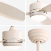 46 Inch Ceiling Fan with Lights 3 ABS Blades 6-speed DC Motor Remote Control for Living Room