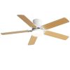 Energy Saving 42 Inch Ceiling Fan 5 Blades Noiseless Reversible Dc Motor Remote Control With Led Light