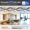 52 Inch Ceiling Fan with Dimmable 3 Colors LED Light Reversible Noiseless DC Motor Smart APP Remote Control