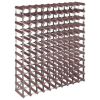 Wine Rack for 120 Bottles Brown Solid Wood Pine