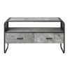 Concrete Grey and Black 2-drawer TV Stand