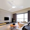 54 Inch DC Ceiling Fan with Lights and Remote Control, Reversible Noiseless DC Motor