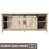 TV Stand Media Center Console Cabinet with Sliding Barn Door for TVs Up to 65 Inch