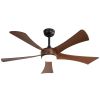 52 Inch Ceiling Fan with 22W LED Light and Remote Control 5 ABS Blades for Bedroom