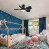 30 In Small Kid's Ceiling Fan Lighting with Remote Control for Small Children Room