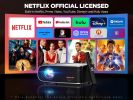 Projector with 5G WiFi and Bluetooth, DBPOWER Native 1080p Movie Projector Built-in Netflix