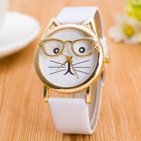 Lovely Cartoon Children Watch (Color: White)