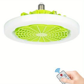 1pc Ceiling Fan With Light (Color: Green)