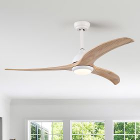 52" Ceiling Fan, Indoor Outdoor Ceiling Fan With Light with Remote Control, Noiseless Reversible Motor, 6 Speed ,3 Color , for Patio Living Room (Color: as Pic)