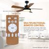 Simple Deluxe 44-inch Ceiling Fan with LED Light and Remote Control, 6-Speed Modes, 2 Rotating Modes , Timer